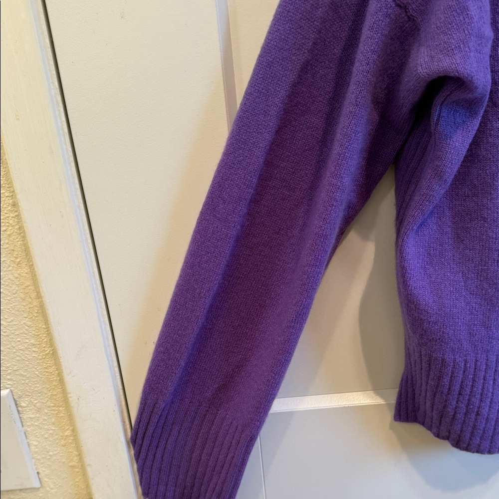 Anthropologie Deep Purple Neck Sweater - Picture 3 of 7